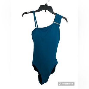MICHAEL Michael Kors One Shoulder Turquoise Swimsuit Size 6